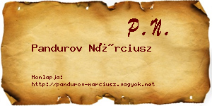 Pandurov Nárciusz névjegykártya